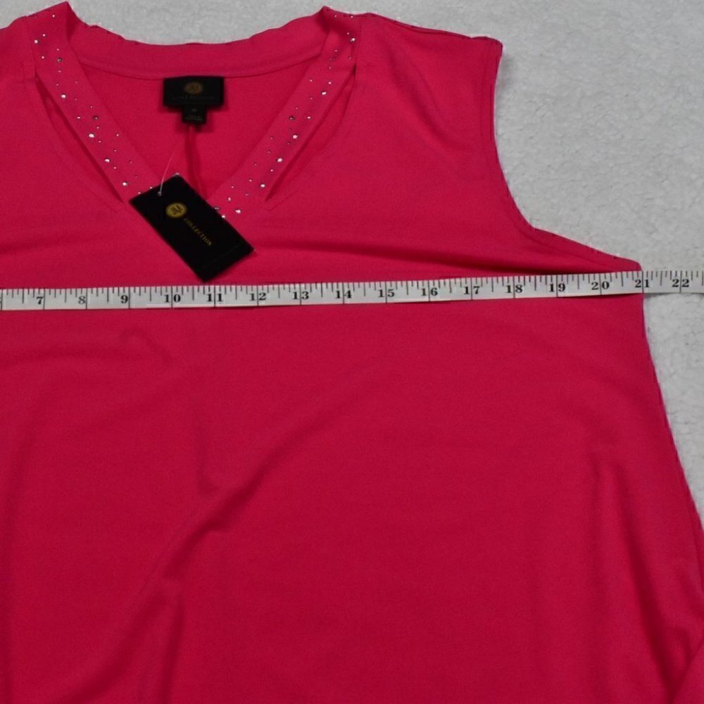 JM Collection Sleeveless Summer Pullover Top Pink Size XL - Picture 5 of 9